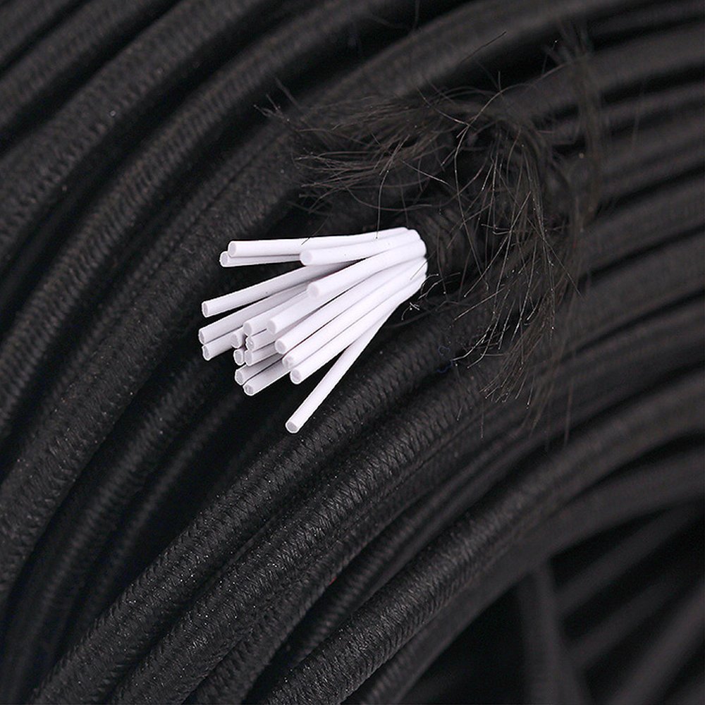 100 metri Elastico rotondo 2,5 mm Nero