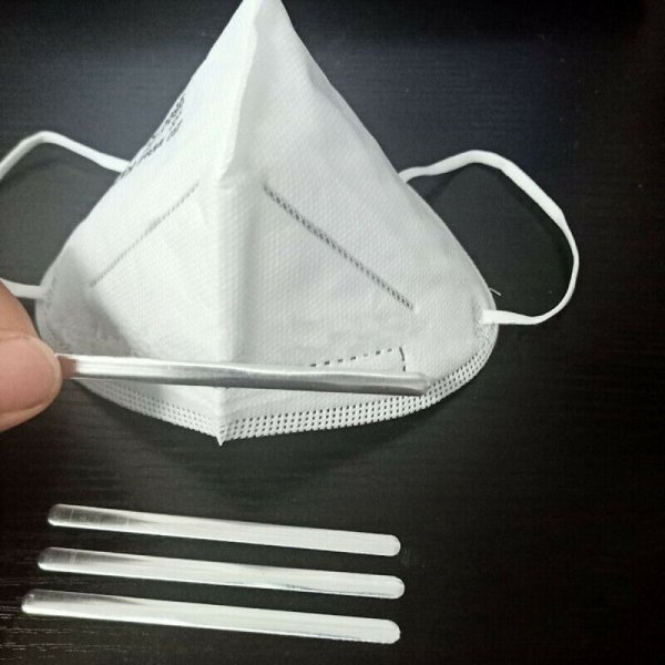 100 pezzi Striscia per ponte nasale Accessorio termoadesivo per maschera N&deg;01 Barra nasale Attacco per maschera.