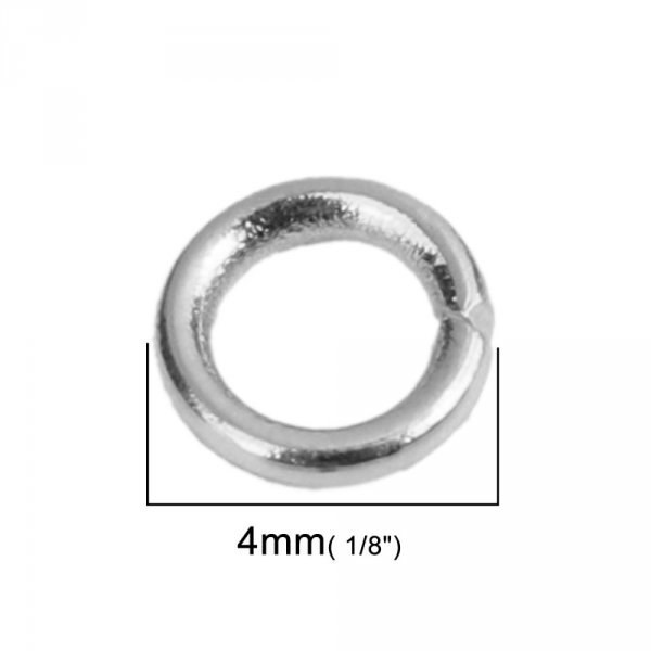 10 Anneaux de jonction ouvert 04 mm Inoxydable N&deg;01-03