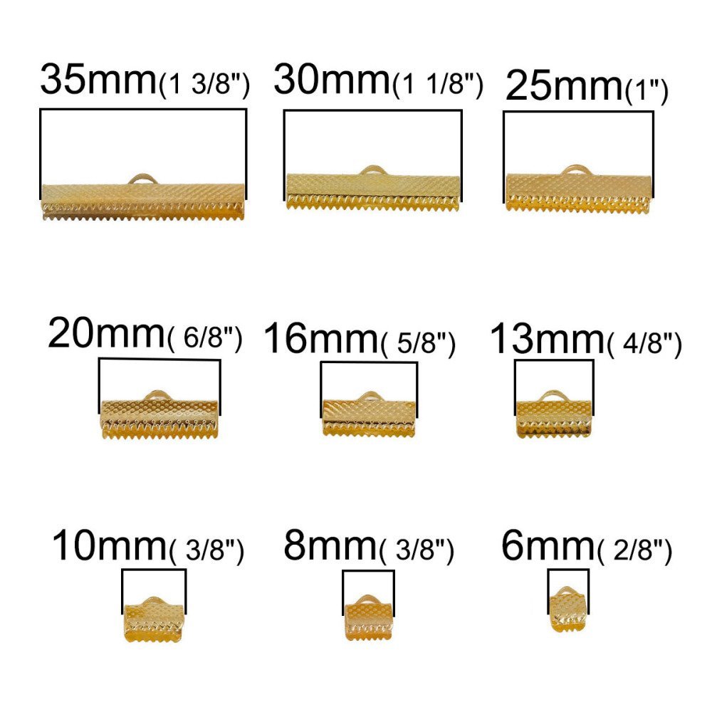 10 Puntali con impugnatura a cordoncino 35 x 08 mm Oro