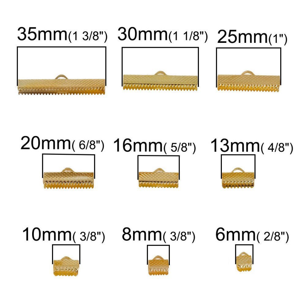 10 Puntali con impugnatura a cordoncino 35 x 08 mm Oro