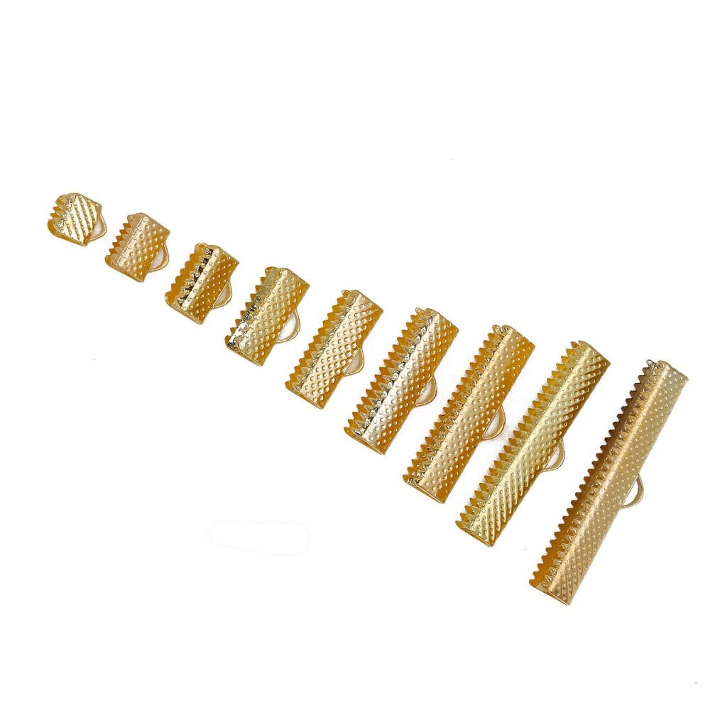 10 Embouts griffe pour cordon 08 x 08 mm Doré