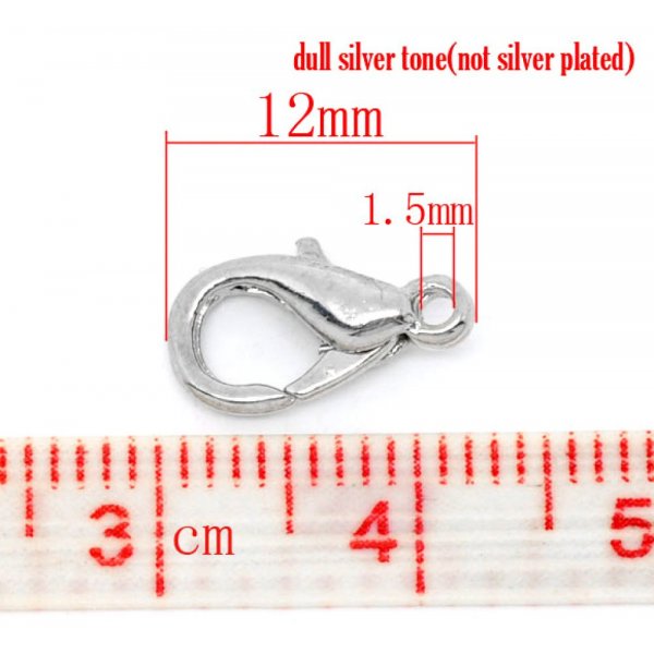 10 Chiusure a moschettone 12 x 07 mm.