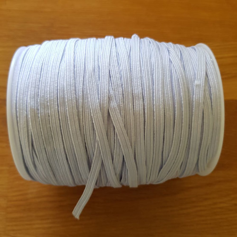 10 metri di nastro elastico bianco piatto 5 mm N°03