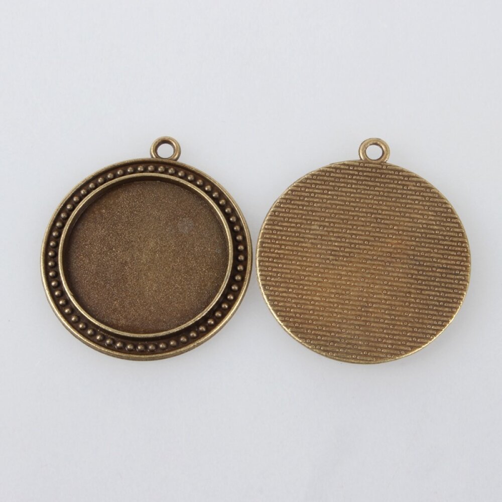 10 porta cabochon in bronzo da 30 mm, ciondoli cabochon 88AB 