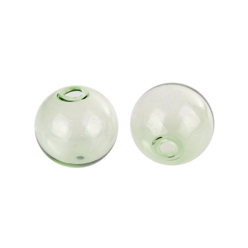 1 sfera di vetro rotonda da 12 mm Verde da riempire