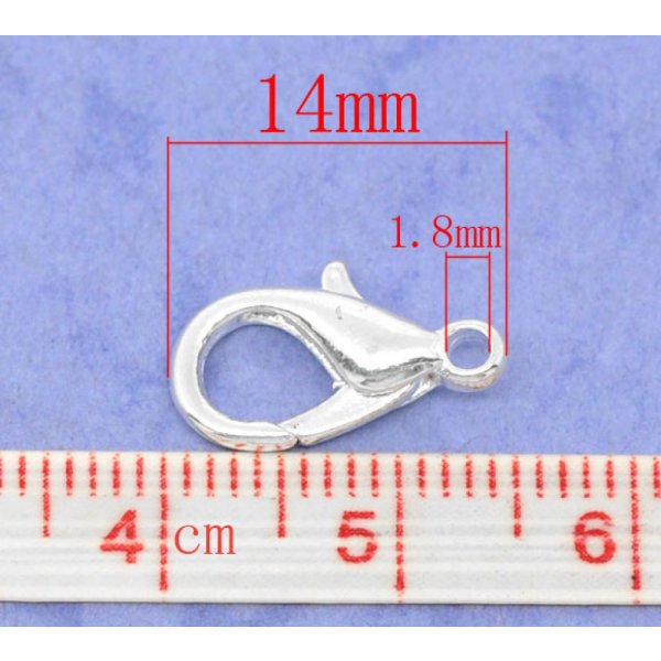 1 chiusura a moschettone 14 x 08 mm.