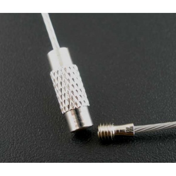 1 collana filo rigido cablato grigio chiusura a vite N&deg;01