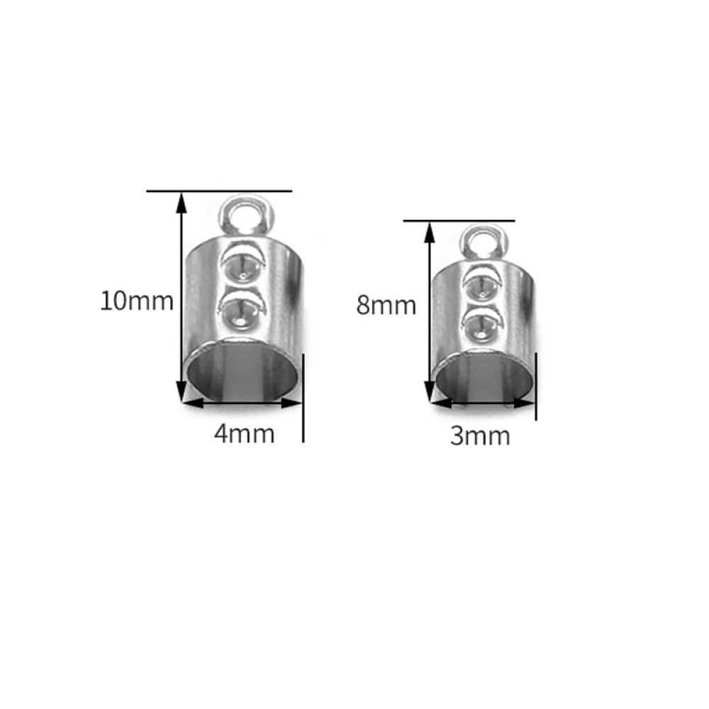 1 punta di colla in acciaio inox a schiacciamento e curvatura 3 mm x 8 mm