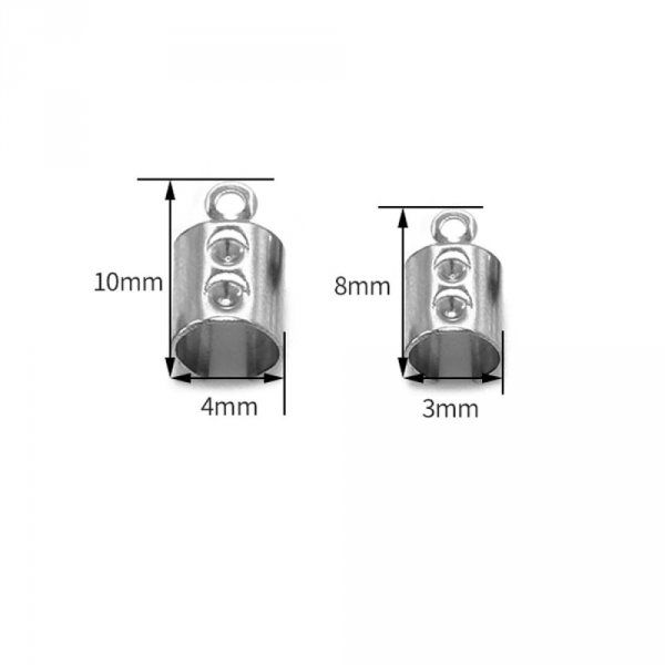 1 punta di colla in acciaio inox a schiacciamento e curvatura 3 mm x 8 mm