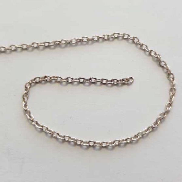 1 m&egrave;tre de chaine plate Argent N&deg;12 03 x 02 mm