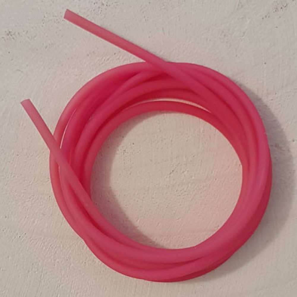 1 metro di cordoncino in pvc cavo da 2 mm Fushia.