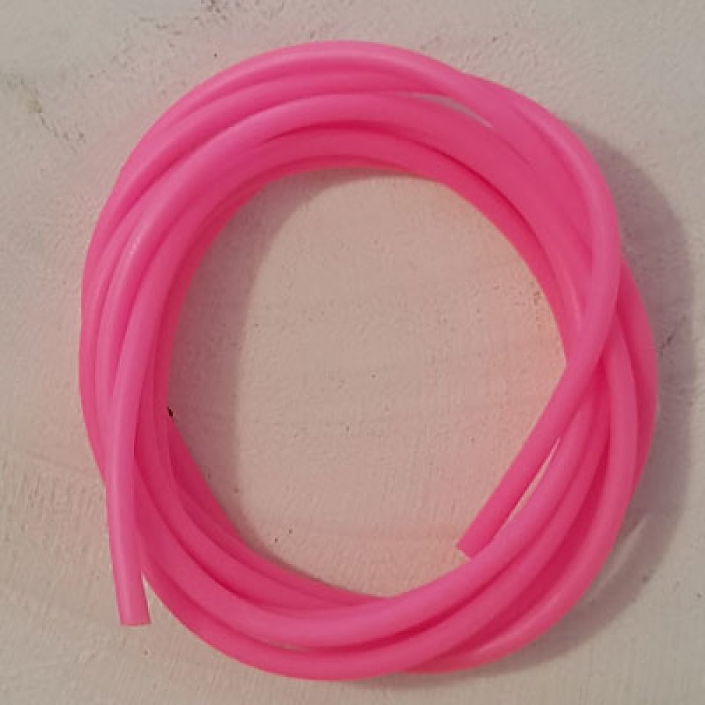 1 metro di cordoncino in pvc cavo da 2 mm rosa.