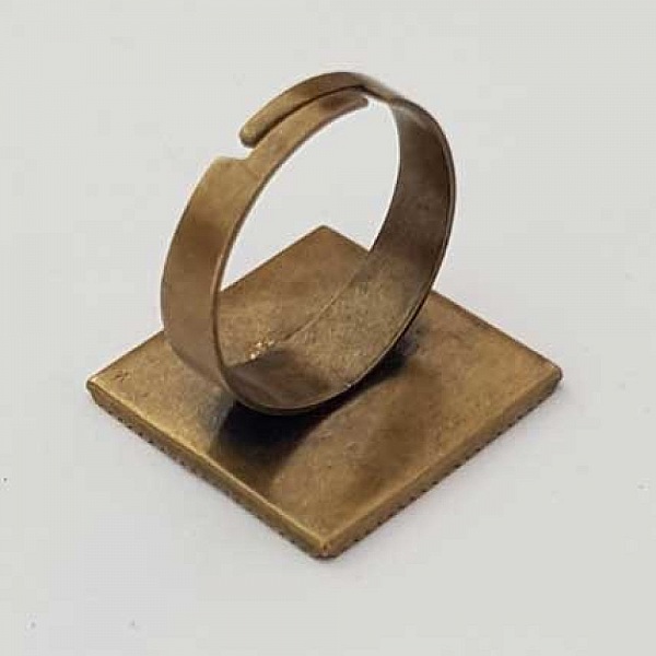 1 support bague carr&eacute; de 20 mm Bronze N&deg;03