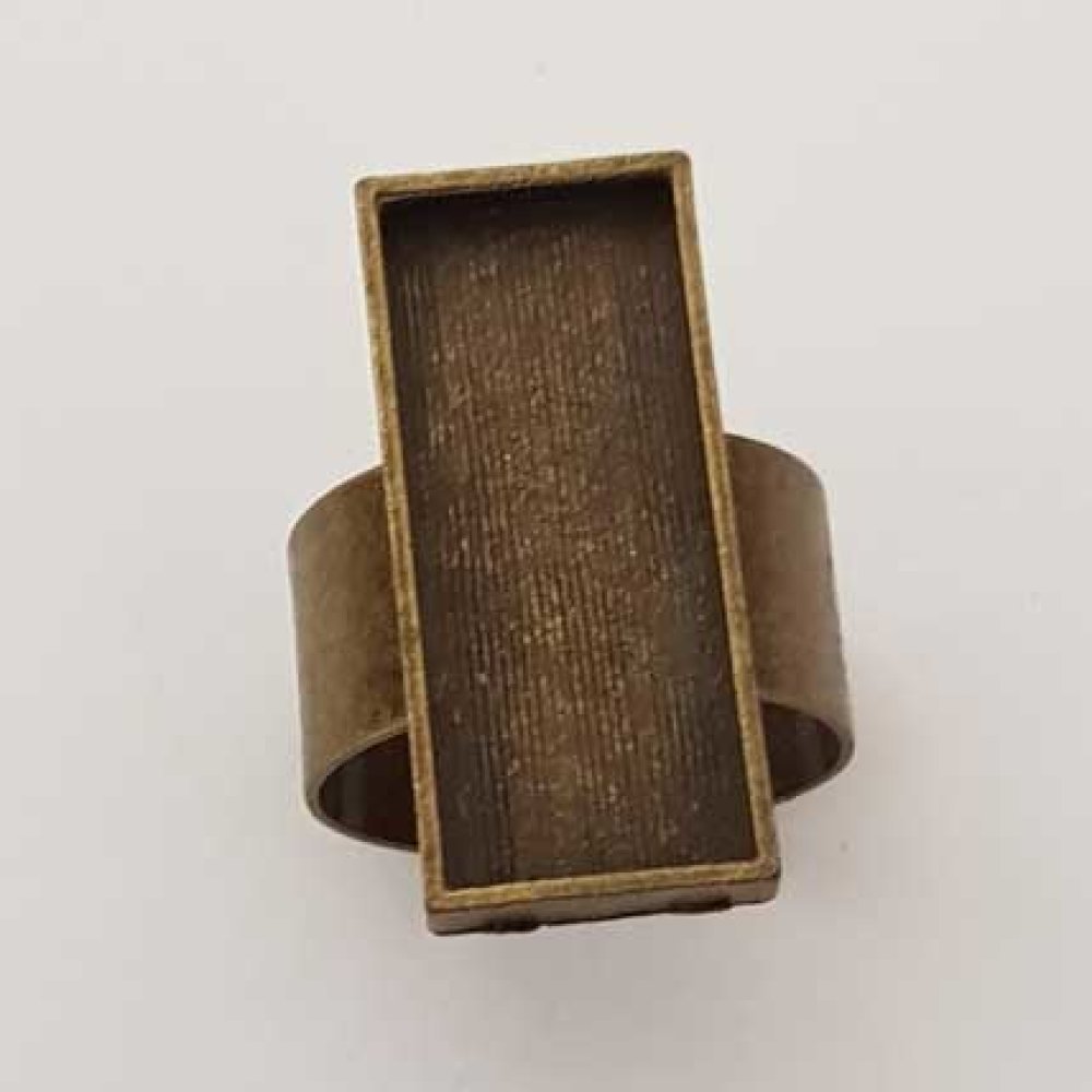 1 support bague rectangle de 25.8 x 10.7 mm Bronze N°01