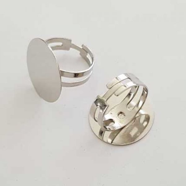 1 support bague ronde de 22 mm Argent N&deg;26