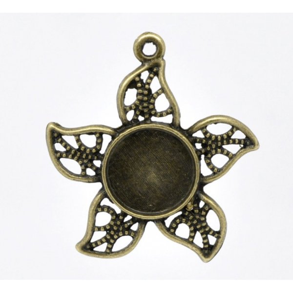 1 portacabochon 12 mm N&deg;08 Bronzo