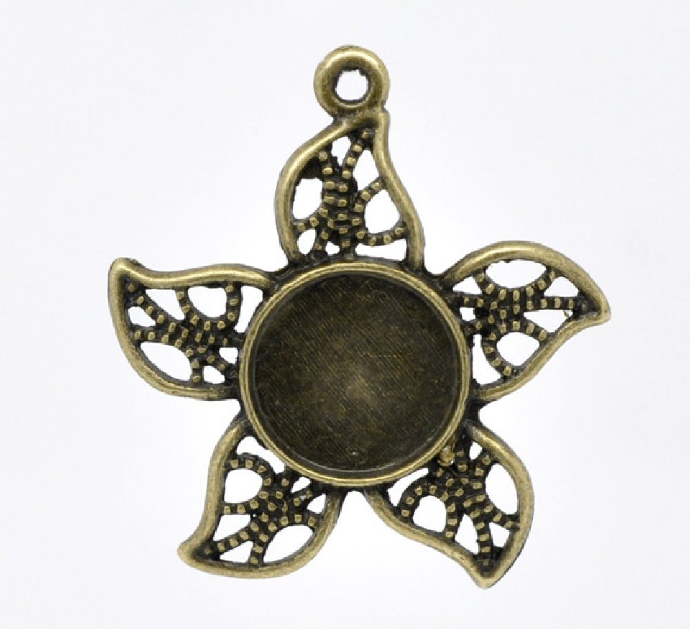 1 portacabochon 12 mm N°08 Bronzo