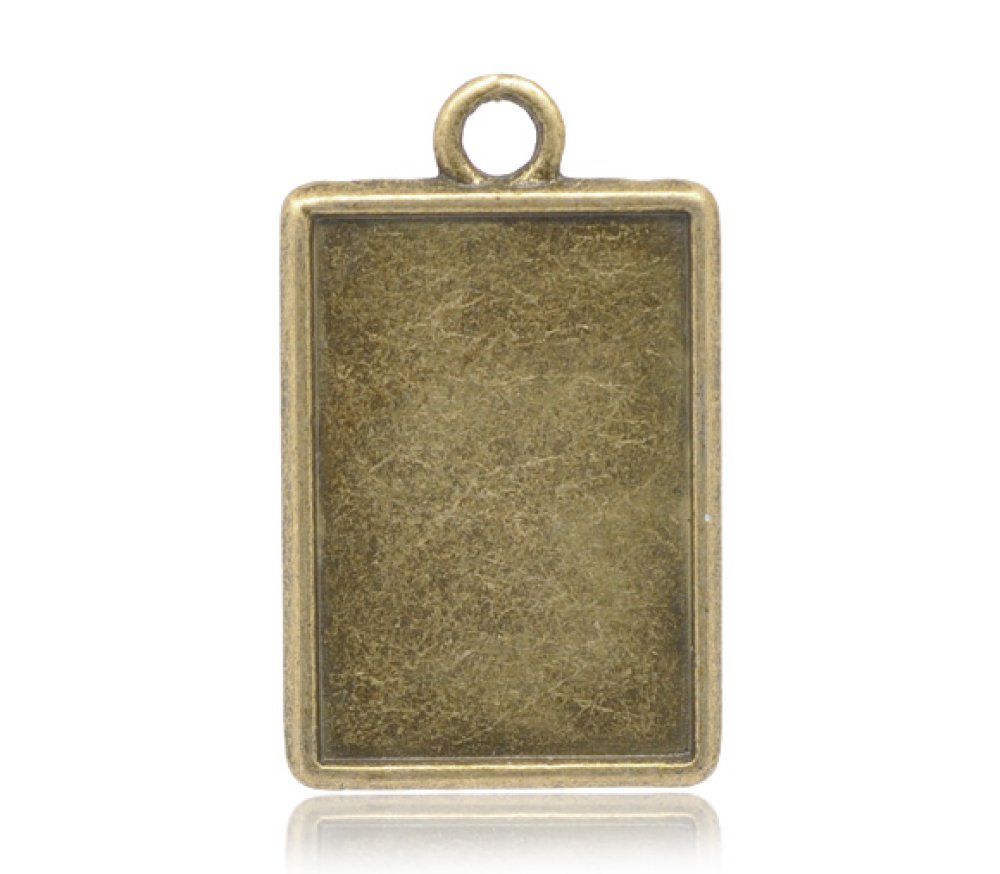 1 portacabochon rettangolare N°04 Bronzo