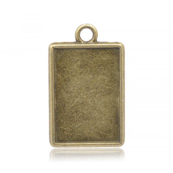 1 portacabochon rettangolare N&deg;04 Bronzo