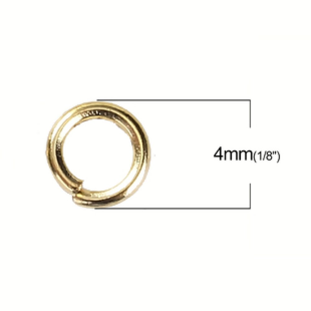 20 Anelli di giunzione aperti 04 mm Oro