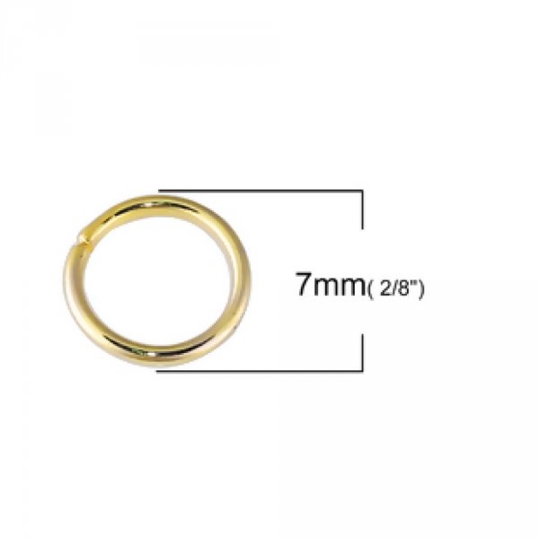 20 Anelli di giunzione aperti 07 mm Oro