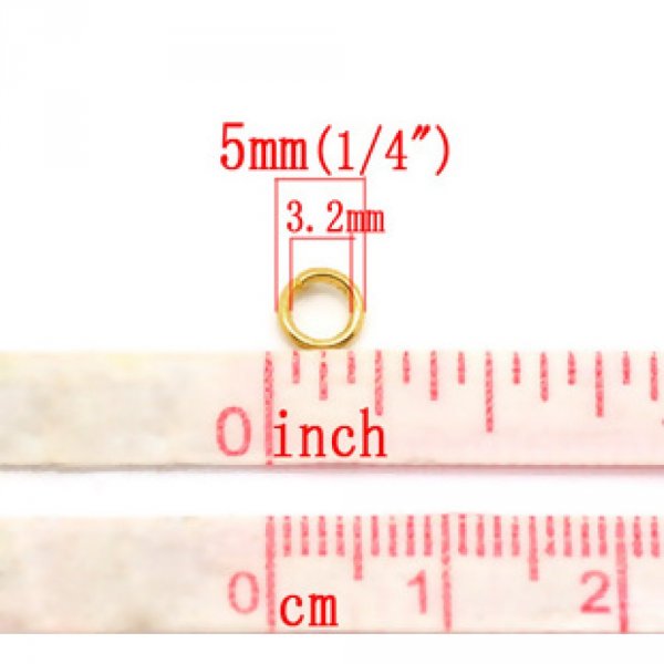 20 Anelli di giunzione aperti 05 mm Oro