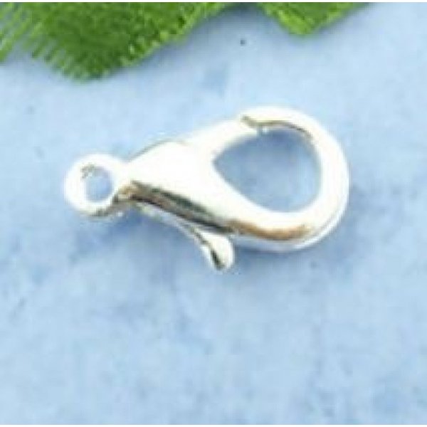 20 Moschettoni 12 x 07 mm Argento