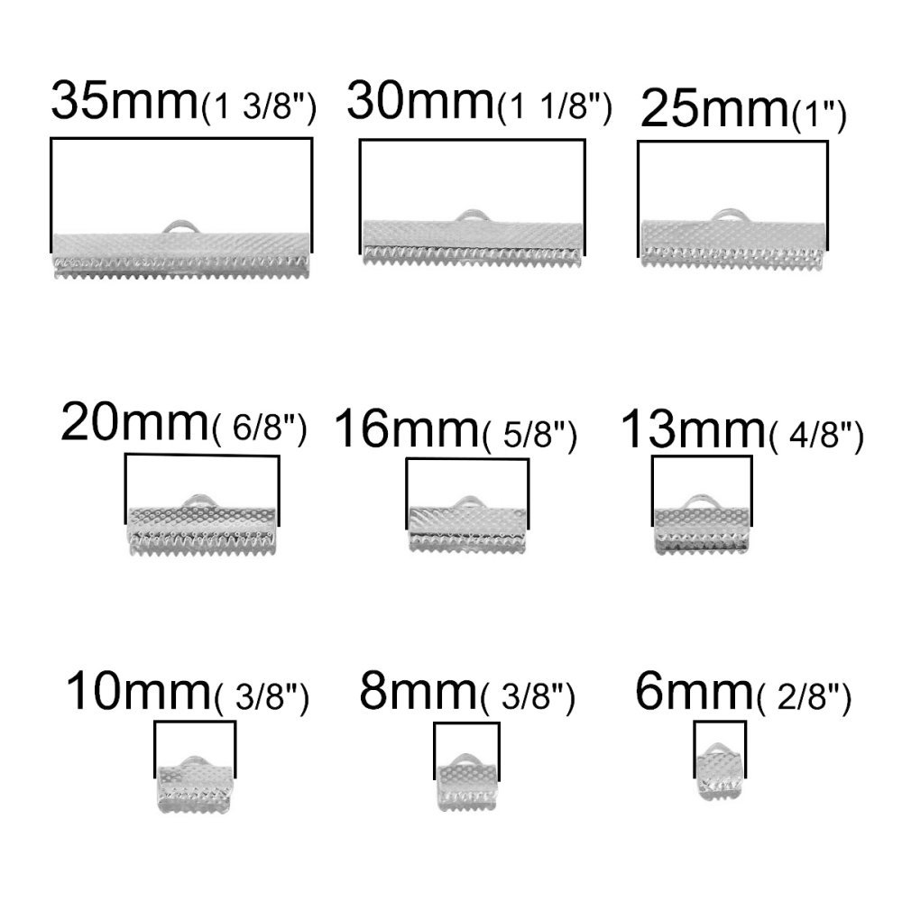 20 fermagli 30 x 8 mm Argento