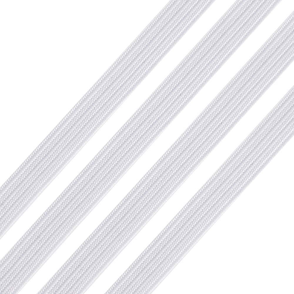 20 Metri Maschera piatta elastica 5 mm BIANCO N°02