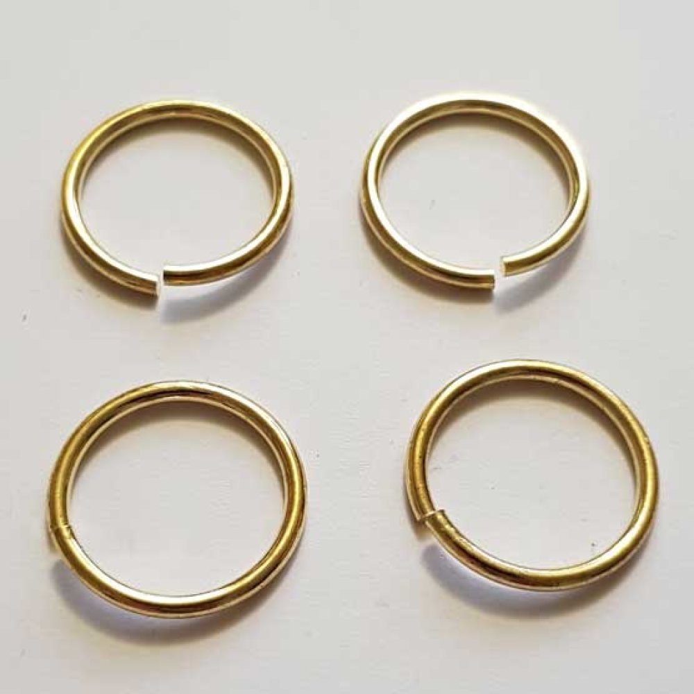 20 Anelli di giunzione aperti 20 mm 02 metallo placcato argento Oro