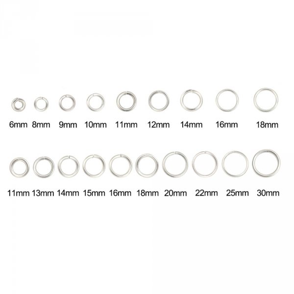 2 Anelli di giunzione aperti 09 mm Inox