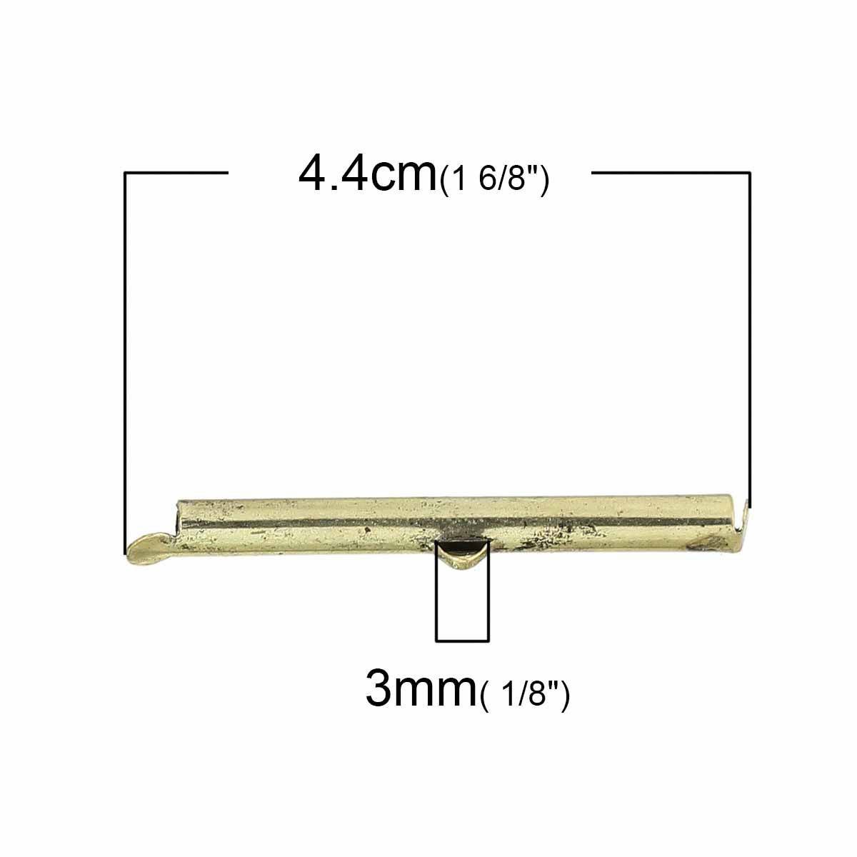 2 tappi di chiusura tubi di rame colore bronzo antico 40x6mm-72433 