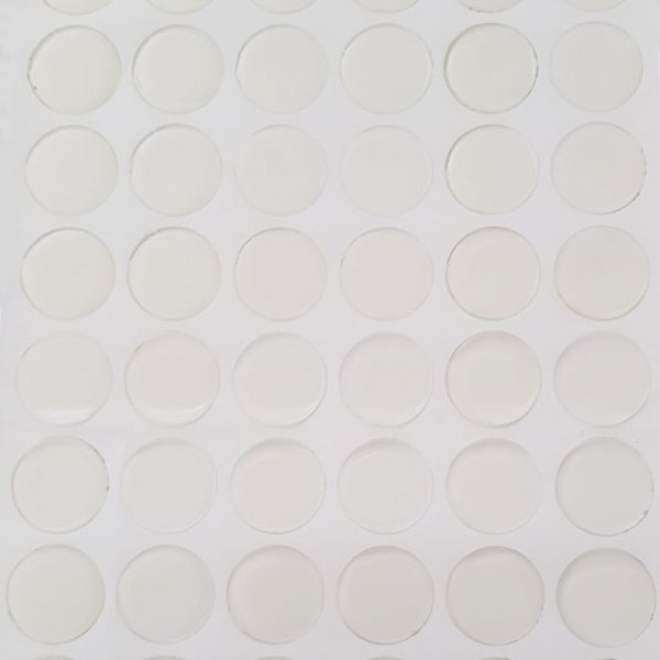 4 cabochon autoadesivi in resina trasparente da 25 mm