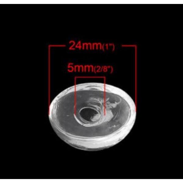 5 sfere di vetro ovali da riempire