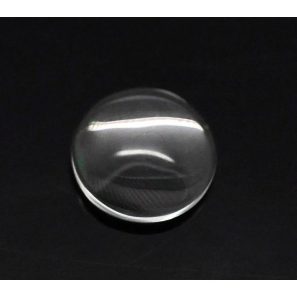 5 Cabochon rotondi da 12 mm in vetro trasparente a bava d'arancia N&deg;03