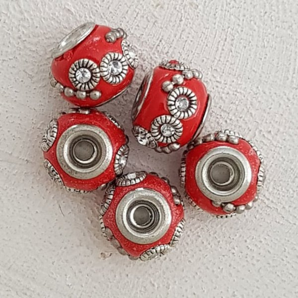 5 Perline rotonde 12/10 mm N&deg;04