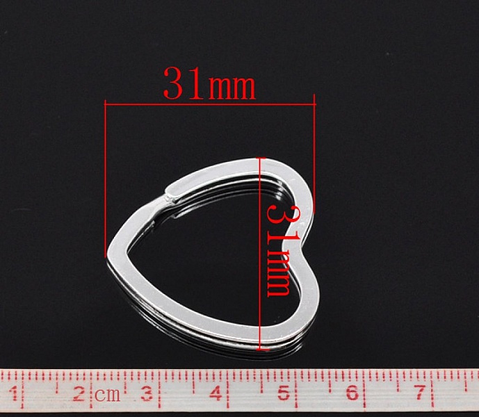 Portachiavi a forma di cuore 31 x 31 mm