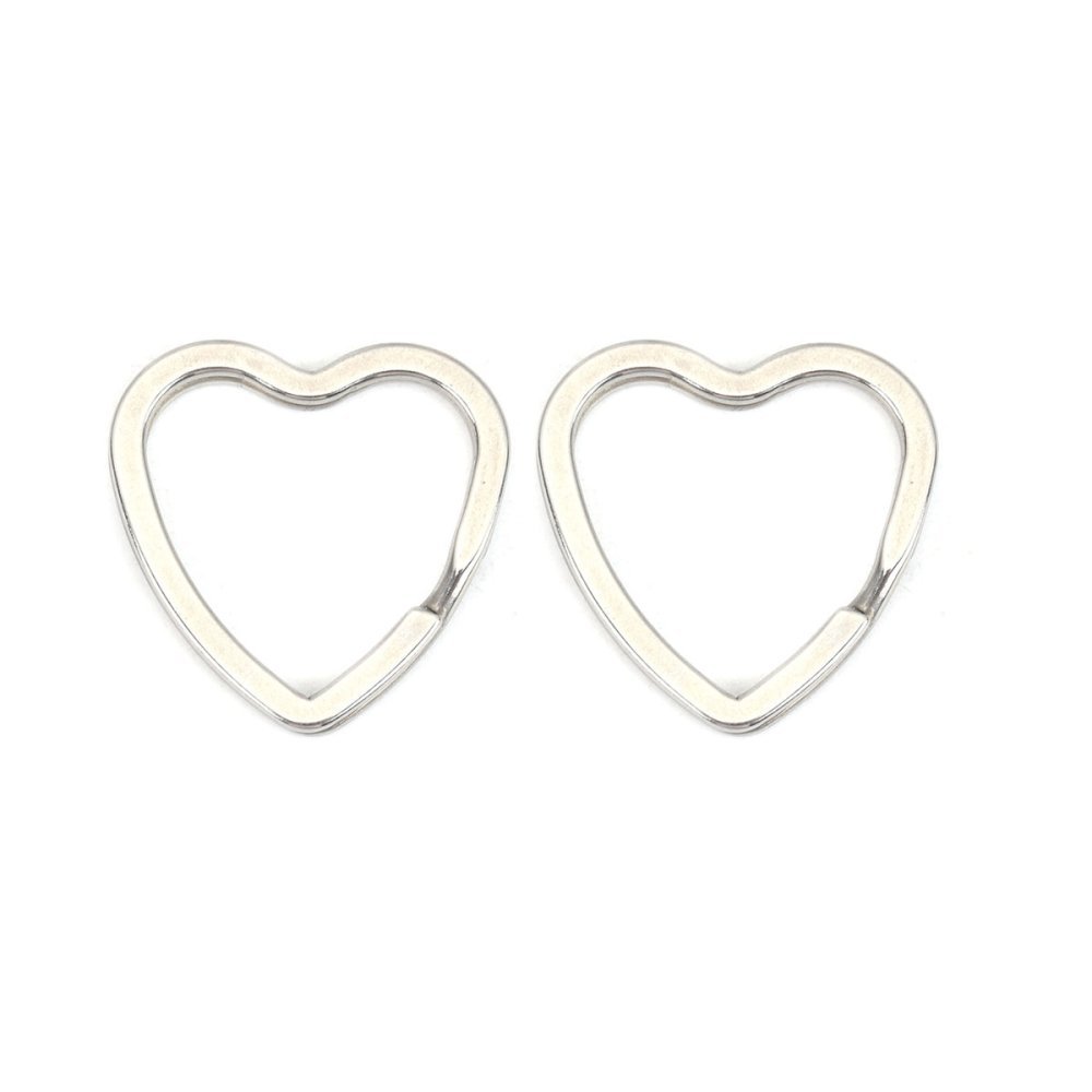 Portachiavi a forma di cuore Acciaio inossidabile 31 x 31 mm