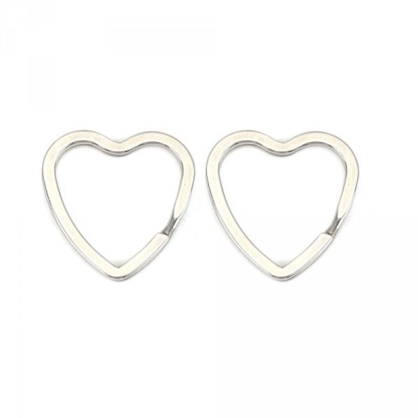 Portachiavi a forma di cuore Acciaio inossidabile 31 x 31 mm