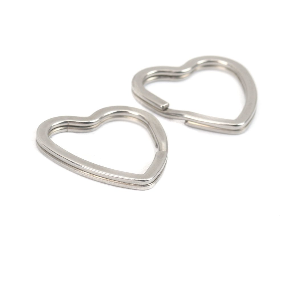 Portachiavi a forma di cuore Acciaio inossidabile 31 x 31 mm