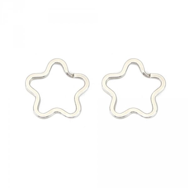 Portachiavi a forma di fiore Acciaio inossidabile 34 x 35 mm