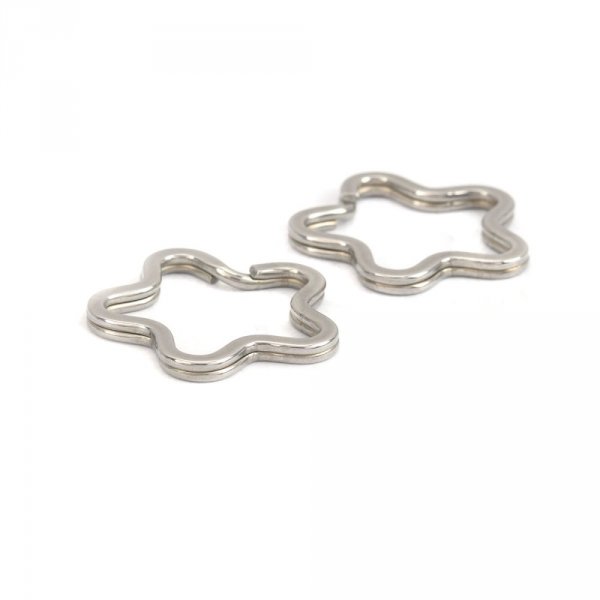 Portachiavi a forma di fiore Acciaio inossidabile 34 x 35 mm