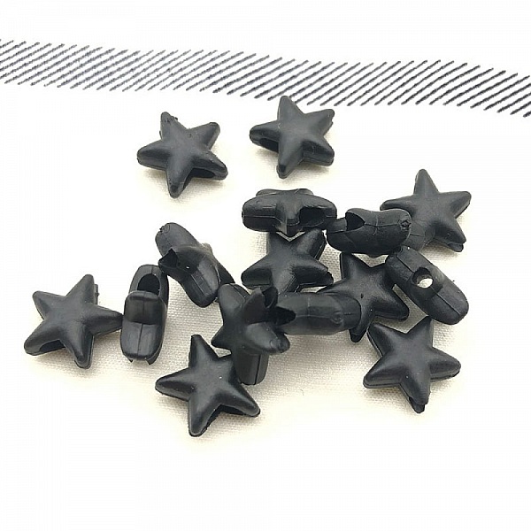 Fascetta elastica con fibbia a stella in gomma nera N&deg;03 x 10 pezzi