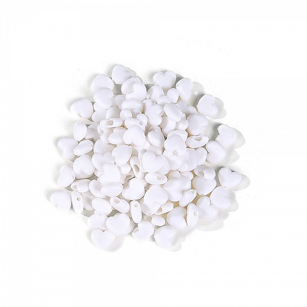 Fascetta elastica con fibbia a cuore in gomma bianca N&deg;04 x 10 pezzi
