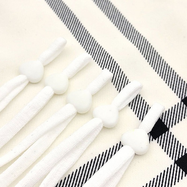 Fascetta elastica con fibbia a cuore in gomma bianca N&deg;04 x 10 pezzi