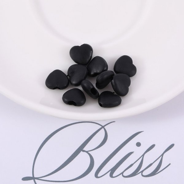 Fascetta elastica con fibbia a cuore in gomma nera N&deg;04 x 10 pezzi