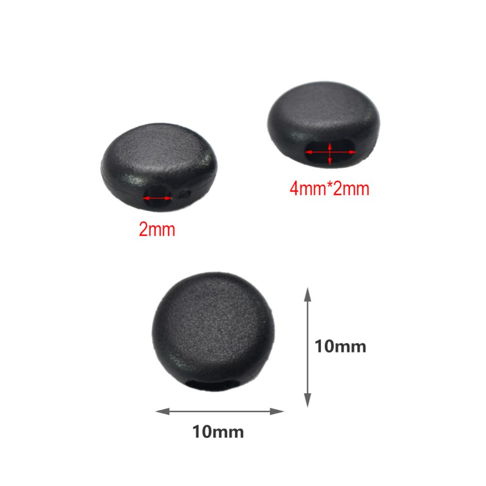 Anello di fissaggio elastico Ciottolo di gomma nera N°02 x 10 pezzi