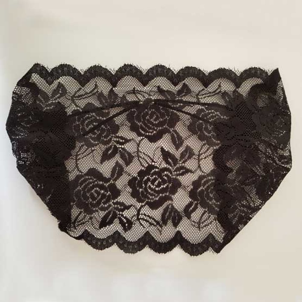 Bandeau pour cheveux dentelle Noir 15 cm