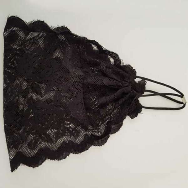Bandeau pour cheveux dentelle Noir 15 cm